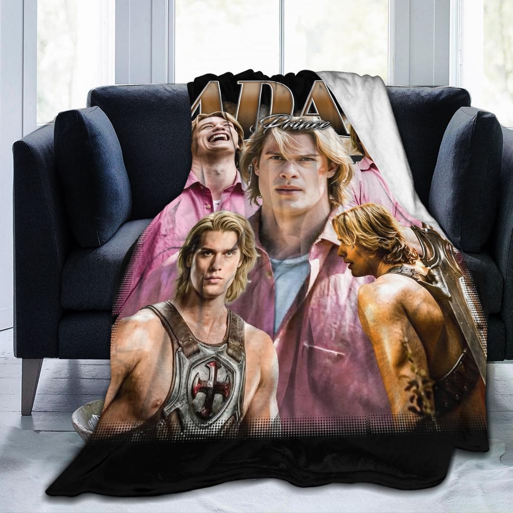 Nicholas Galitzine as Adam Prince Vintage 90s Blanket Flannel Print Breathable Super Soft Throw Blanket for Bed Office Quilt