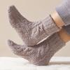 Women's Fuzzy Coral Fleece Slipper Socks Thick Cozy Soft Warm Home Floor Socks Winter Thermal Sleep Socks