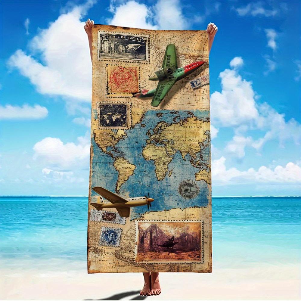 Blue Evil Eye Mandala Bohemian Ornament Beach Towel High Absorbency Cloth Perfect To Seaside Holiday Pastimes