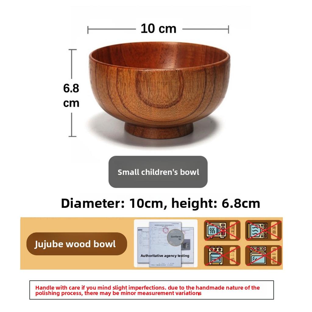 Sanchuang Bowl Household Japanese Tableware, Thickened Anti-scalding Instant Noodles, Chinese Wooden Bowl Large Soup Bowl