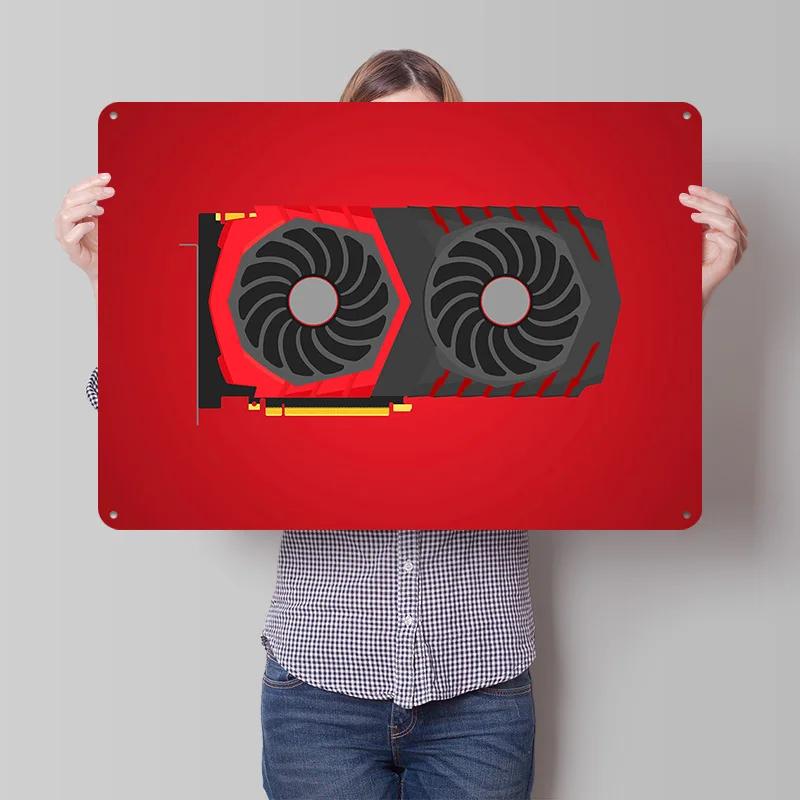 Ti Gaming X D Texture Printed Poster Custom Vintage Metal Tin Plate Sign for Wall Art Bedroom Decoration Room Home Decor