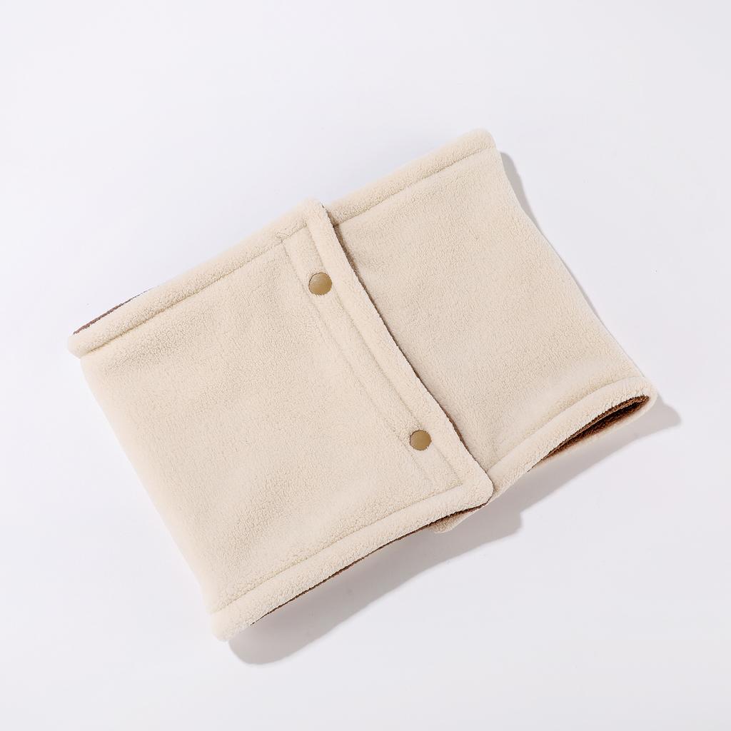 Men's and Women's Winter Warm Fleece Lined Neck Gaiter Reversible Snap Button Neck Warmer All Match Outdoor Sports Cold Protection Neck Cover