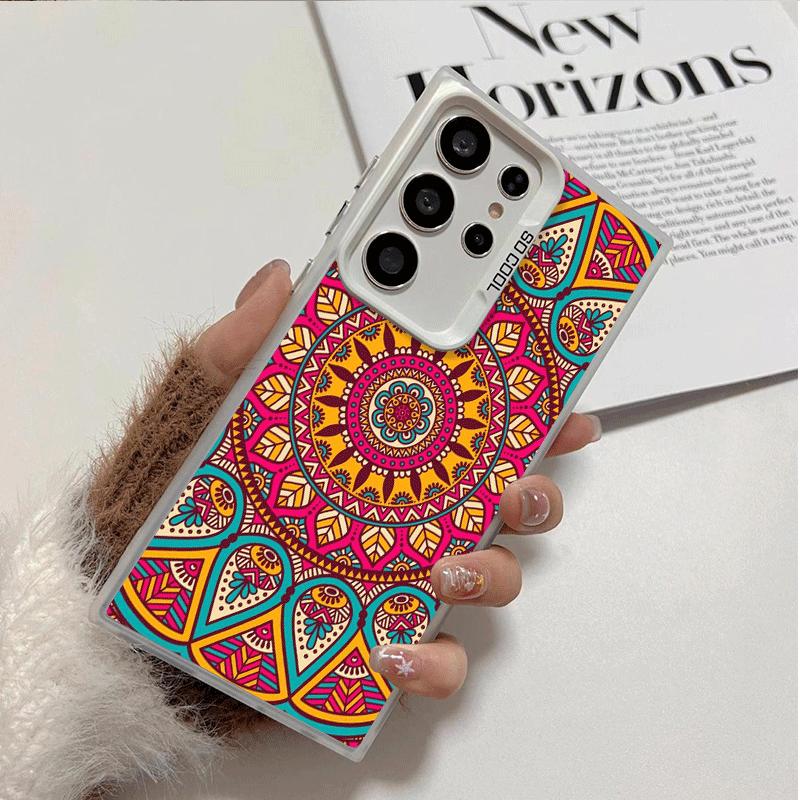 Mandala Style Pattern Shockproof Phone Case for Samsung Galaxy S26 Edge S25 Ultra S24 FE S23 Plus S21 Cover Anti Fall Fundas