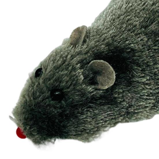 Wind-Up Mouse Cat Toy Realistic Furry Mouse Interactive Pet Toy Funny Moving Mouse for Chasing And Pouncing Play Stimulates Cats Hunting Instincts