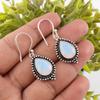 Milky Opal Jewelry, Handmade Silver Beautiful Earrings, 925 Solid Sterling Silver Jewelry, Meditation Earrings Gift For Grandma