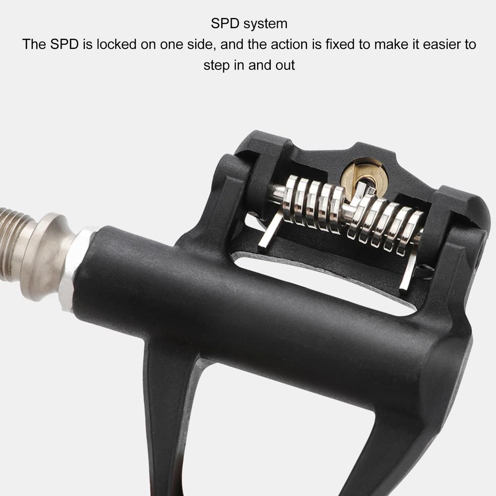 Dilwe Road Bike Pedals, Chromoly Axle, Adjustable Tension, Self-Locking, with SPD System