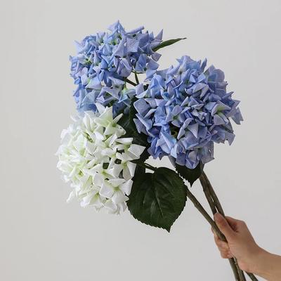 Новая искусственная качественная гортензия белая реалистичная искусственная гортензия синяя гортензия с эффектом настоящего касания декор для свадебной вечеринки
