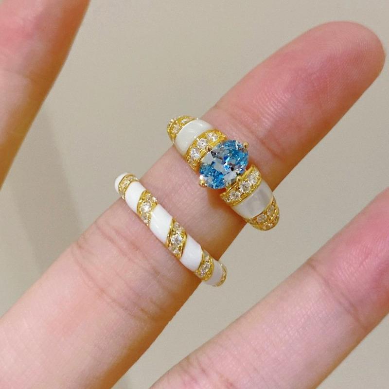 BELLA BOX Легкое роскошное нишевое черно-белое старинное эмалевое кольцо, подходящее для женской свадебной вечеринки, модные ювелирные изделия