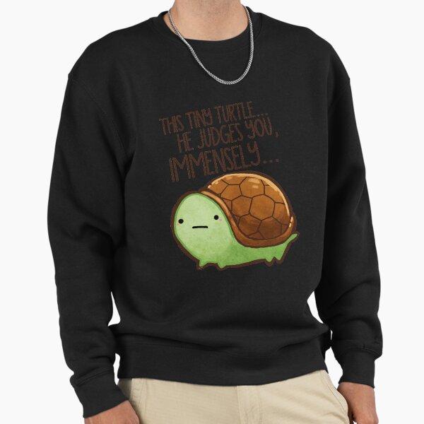 Unisex Cotton Sweater Pullover Hoodie Printed Sweater This Turtle.. He Judges You. Pullover Sweatshirt Casual Long Sleeve Sweatshirt