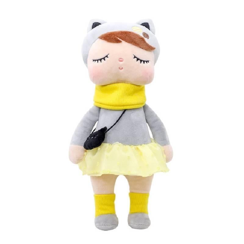 Adorable Metoo Plush Girl Doll Soft Short Plush Stuffed Toy With Pp Cotton Filling Cute Bag Pendant For Kids And Collectors