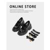 Black One Shoes Multi-Wear Small Leather Shoes Women's New Hundred Velcro British Style Small Leather Shoes