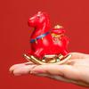 with Blessing Word Year of The Horse Zodiac Ornament Mini Horse Mascot Statue  Study