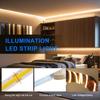 DC 24V 480LEDs/m Solar COB LED Strip Light Outdoor Waterproof Warm Natural White Flexible Adhensive Tape RA90 Linear Lighting