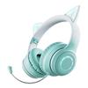 Bluetooth 5.1 Cat Ear Headphones Cat Ear Headset Headphones Wireless Headphones with LED Glitter Rainbow Color Conversion Bluetooth 5.1 Wireless with