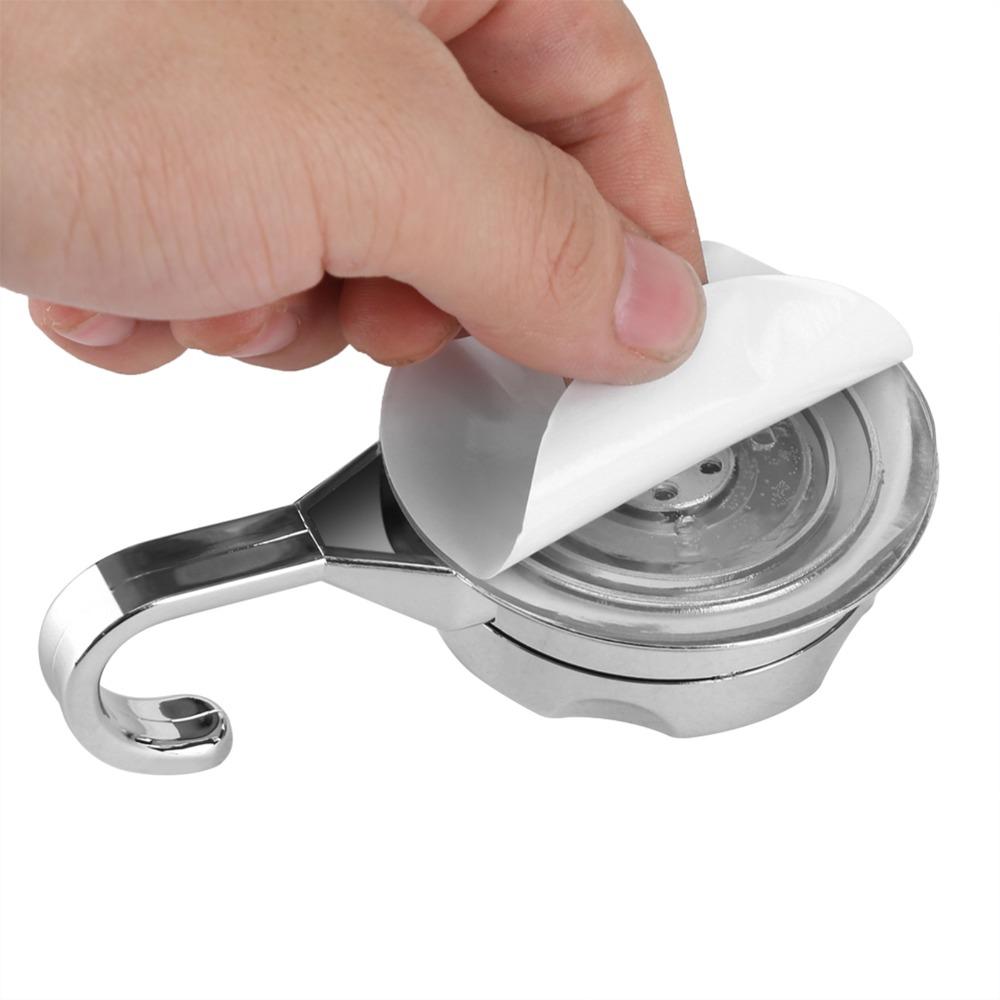 3 PCS Silver Suction Cup Hook Durable Robe Hook Convenient Towel Hook Flat Smooth Surface
