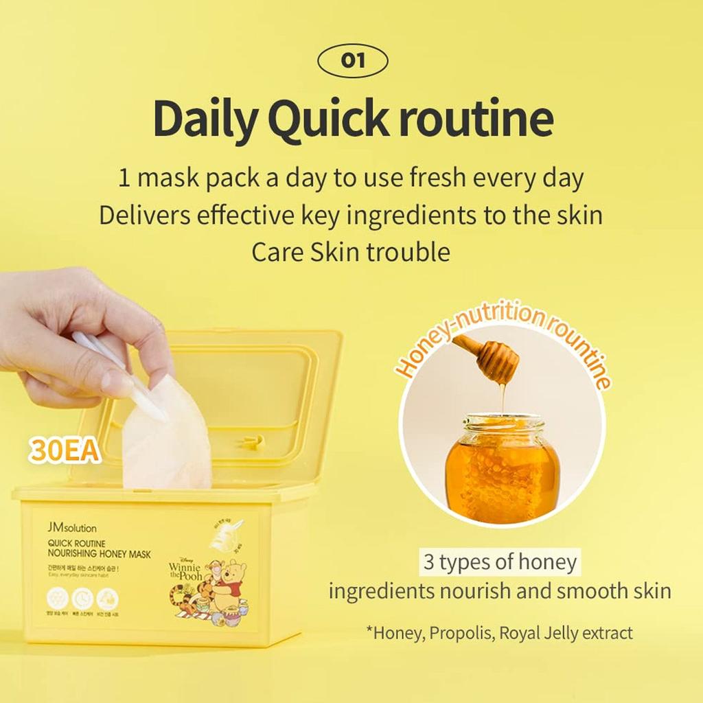 JMSOLUTION Disney Quick Routine Nourishing Honey Mask 30ea ORIGINAL STORE
