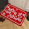 Рождественский коврик для двери из искусственного кашемира, нескользящий коврик для ванной в канун Рождества