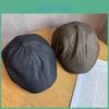 Color Fashion Solid Retro Leather Cap Women Autumn Spring Protection Sunlight