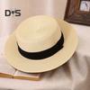 Большая женская летняя соломенная шляпа в британском стиле ретро, ​​пляжная шляпа, защита от солнца, дышащая, с широкими полями, мягкая джазовая шляпа от солнца для пеших прогулок, путешествий, прогулок