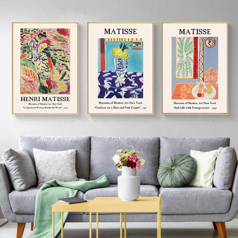 Vintage Henri Matisse Retro Posters Prints Abstract Wall Art Landscape Canvas Painting Gallery Pictures Living Room Home Decor