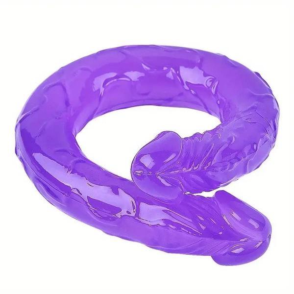 Женский фаллоимитатор с двойной головкой, водонепроницаемые и гибкие игрушки для взрослых, товары для взрослых