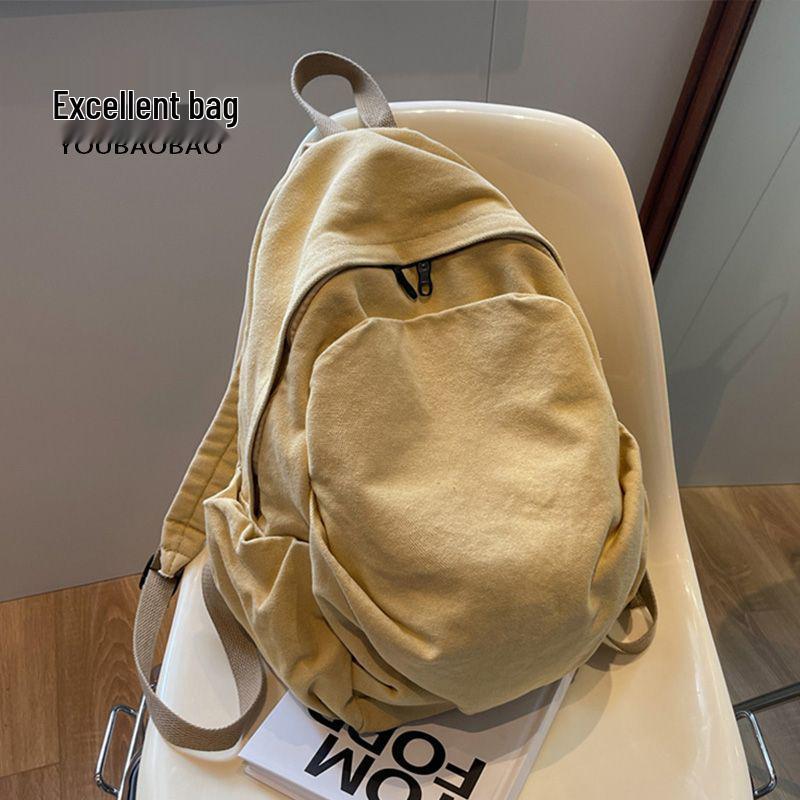 Женский ретро холщовый рюкзак: Вместительный, Прочный и Стильный для Колледжа, Путешествий и Многого Другого