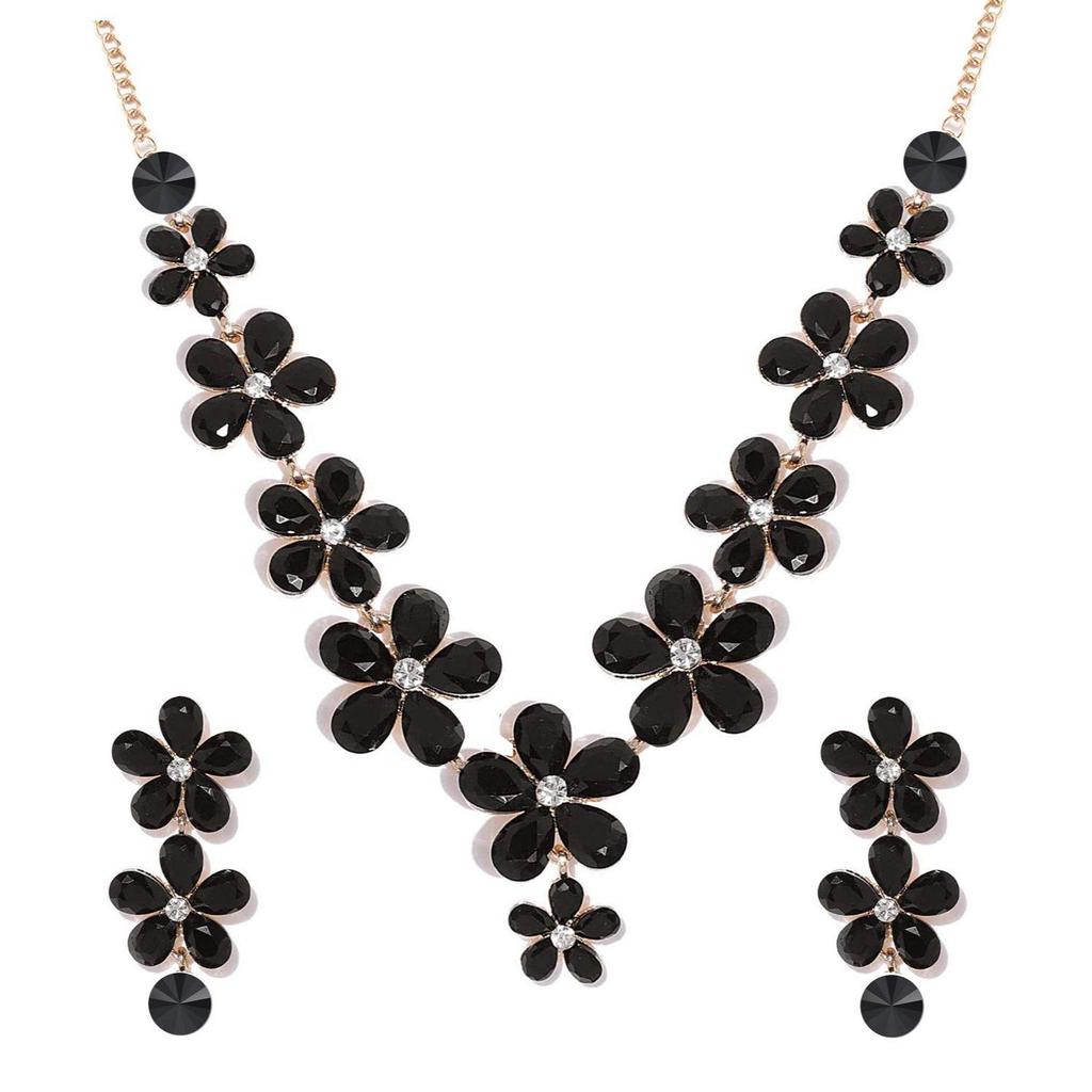 Комплекты украшений для женщин, ожерелье-чокер с кристаллами, комплект украшений с серьгами для девочек/женщин