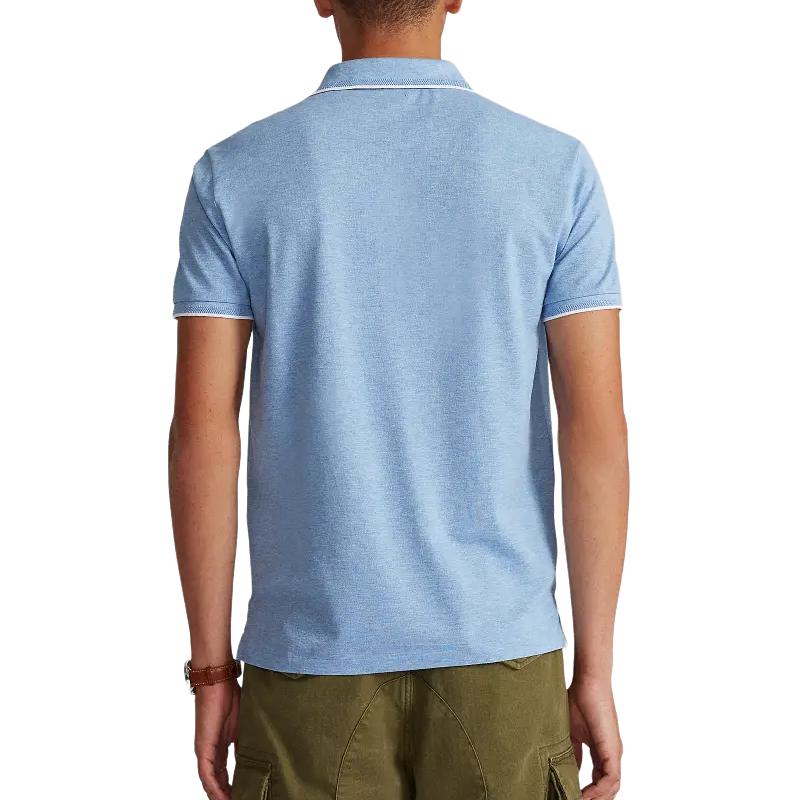 Polo Ralph Lauren Logo Вышитый Slim Fit Прямой покрой Рубашка поло с коротким рукавом Мужские топы Island-Blue MNPOKNI1N820582-400