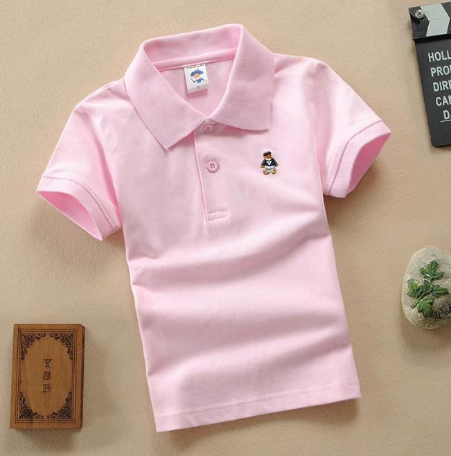 Детская летняя детская одежда с коротким рукавом, средняя и большая детская футболка, хлопковая полосатая рубашка-поло
