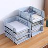 Household Document Tray Holder Stackable Layered Paper Storage Case Creative File Rack Home&Office