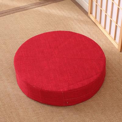 Новая циновка для медитации Татами 40x6 см, утолщенная, из льна, подушка для йоги и растяжки, круглая, съемная, для подоконника, можно стирать в машине