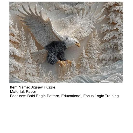 1000 шт./набор Резной пазл с орлом Белоголовый орел Пазл Игра-вызов Образовательный Орел Дикая природа Искусство