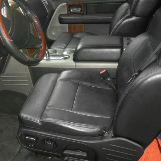 Для 2004-06 07 2008 Ford F150 Замена Нижней Обивки Водительского Сиденья Черная Кожа