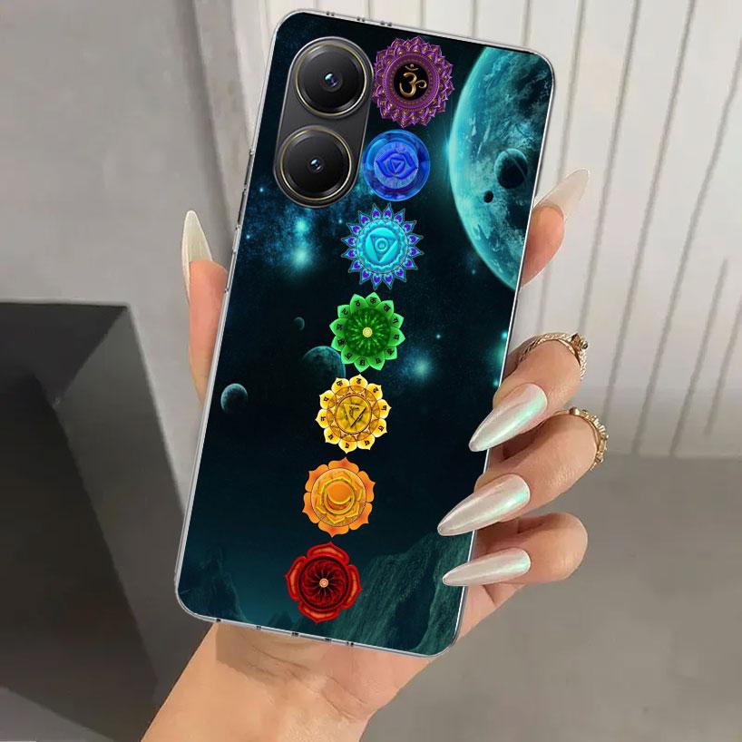 Чехол для телефона Yoga Chakra Spiritual Energy Universe для Xiaomi Poco X5 X6 X7 Pro F7 Ultra M7 Redmi 15 15C 13 13C 12 12C 10 10A 10C