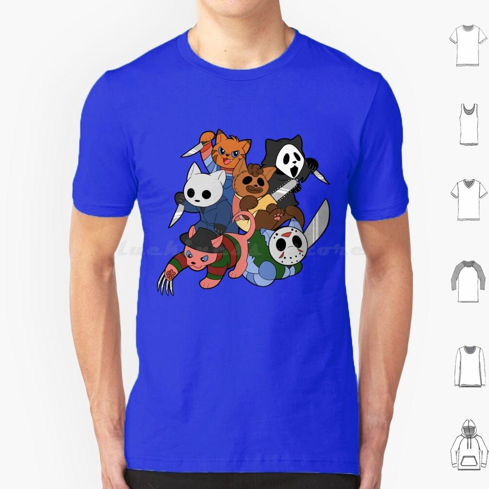 Slasher Kitties Group Of 6 T Shirt Cotton Men Women DIY Print Slashers Slasher Movies Horror Horror Movies Scary Movies