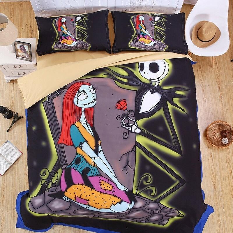 Nightmarish 3d Digital Printed Bedding Set With Character Motifs For European Home Decor