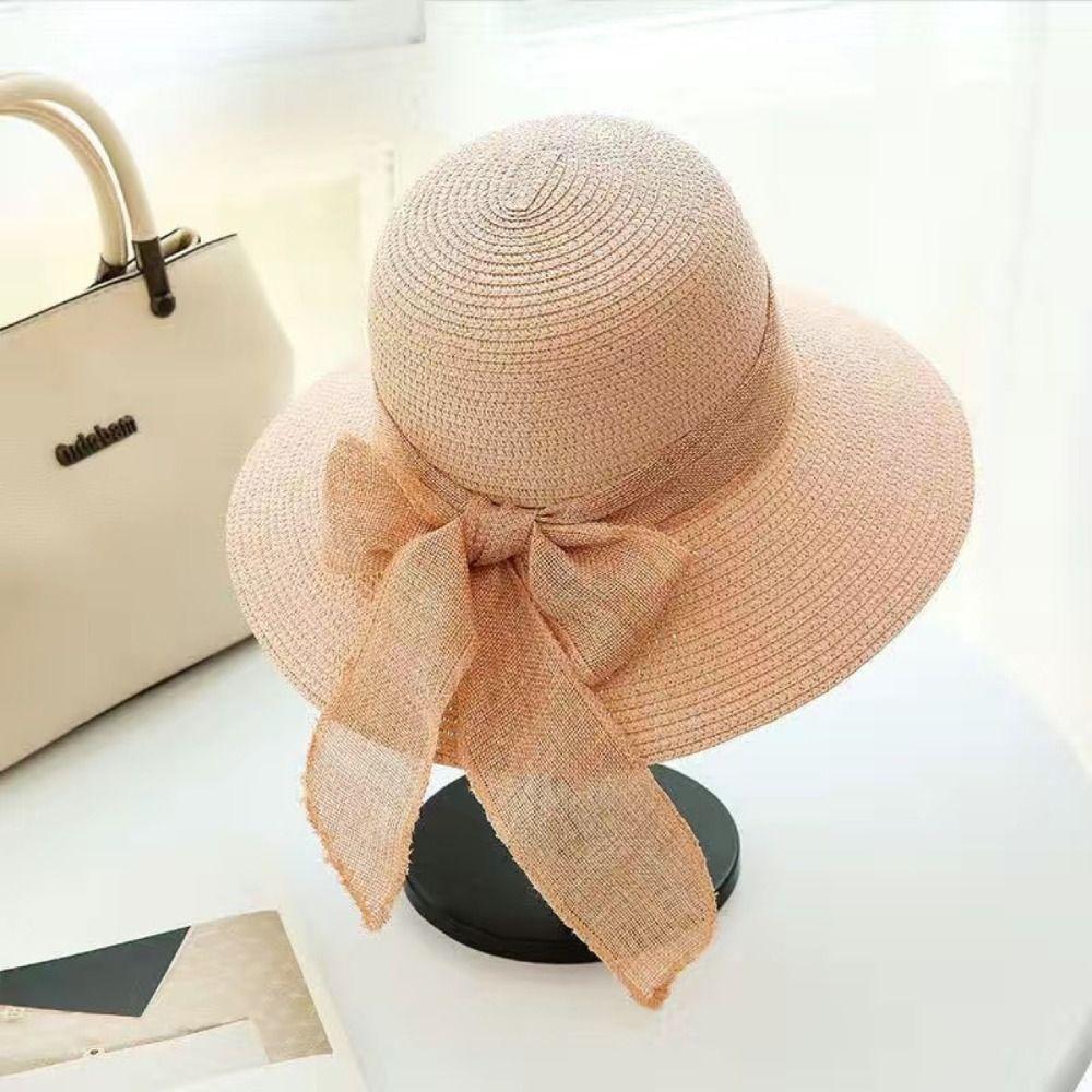 Casual Women Sun Hat Summer Travel Beach Hat New Bowtie Fisherman Hat
