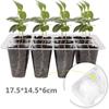 Thickened 6/12-Hole Seedling Tray with Rotating Switch & Transparent Lid for Heat and Moisture Retention