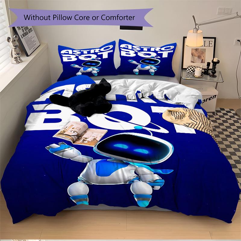 Astro Bot Adventure Print 3Pcs Bedding Setduvet Cover With 2 Bedropillowcase Home Birthday Gift