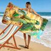 Sea Turtles and Beach Shells Design Beach towel quick-drying for travel outdoor sports jogging beach and swimming