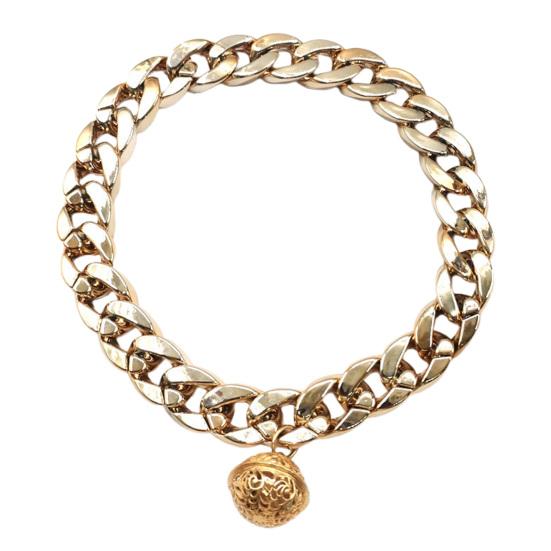 Pet Necklace Crisp Bell Shiny Plastic Cat Dog Golden Chain Necklace Collar Daily Wear