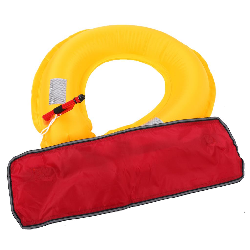 Adjustable Inflatable Life Jacket Belt With Reflective Tapes and Whistle (red)
