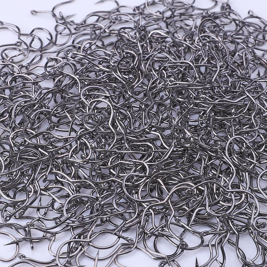 Новое изобретение, размеры 6 #-13 #, 12 шт./упак., рыболовные крючки из высокоуглеродистой стали, острые самореверсивные крючки с колючками для ловли карпа