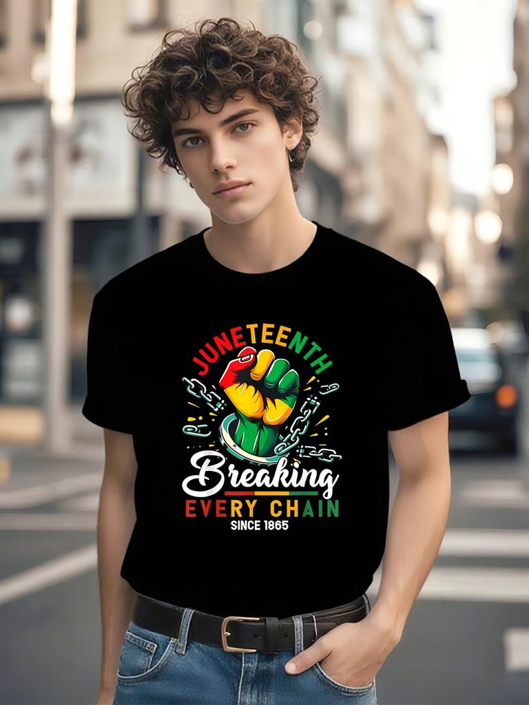 Juneteenth African American Freedom - "Breaking Every Chain" Graphic Tee T-shirt
