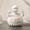 Пустая PLA-скульптура для искусства 3D-печатная фигурка Мальчика-Тыквы, Неокрашенная Белая DIY-статуя, Уникальный Настольный Декоративный Элемент, Скульптура Мумии на Хэллоуин,
