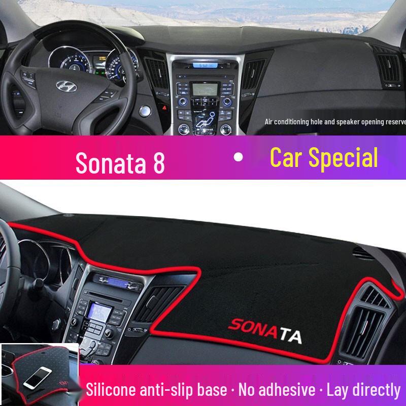 Противобликовый коврик на приборную панель Hyundai Sonata & Yue Dong