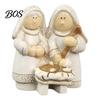 Religious Christmas Room Decor Mini Resin Nativity Figurine for Desktop Decor, Holy Family Manger Holiday Tabletop Scene Ornaments, Compact Figurines