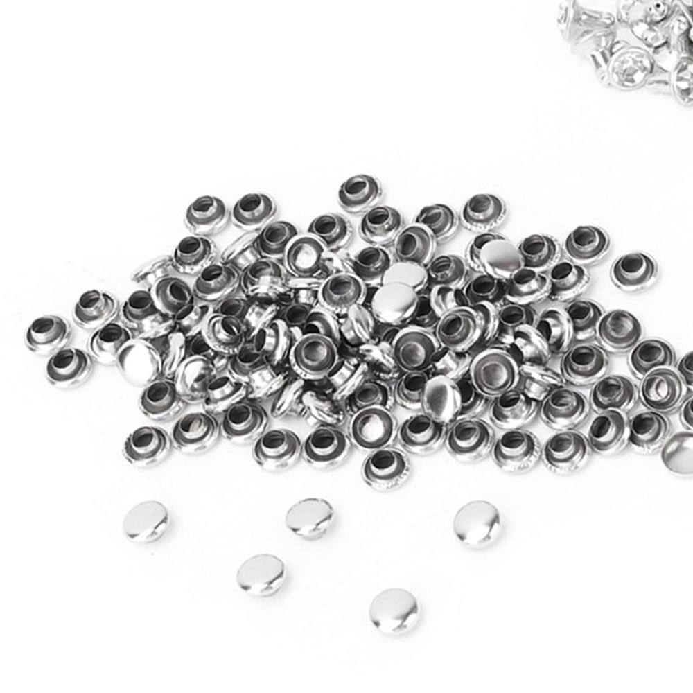 100pcs Silver & Gold Crystal Rivets Metal Material Double Cap Rivets DIY Leather Craft