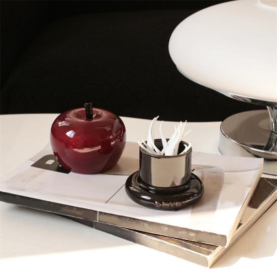 Диспенсер для зубочисток Yousheng Ceramic Red Fruit, держатель для зубочисток для зубной нити, домашний офис, ресторан, кухня, настольный органайзер для зубочисток, контейнер