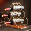 Creative Red Wine Rack Ornaments Solid Wood Wine Rack Upside Down Red Wine Glass Holder Home Living Room European Wine Cabinet Display Stand